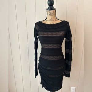 Black lace dress.